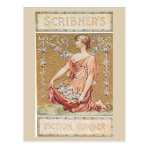 Vintages Kunst Nouveau Fiktions-Titelseite Postkarten