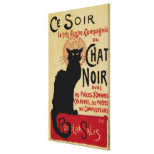 Vintages Kunst Nouveau Plakat; Cer Soir Chat Noir Gespannte Galeriedrucke