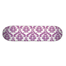 Vintages lila Damast-Muster Bedruckte Skateboarddecks