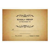 Vintages Marquis-Hochzeit UAWG Individuelle Ankündigskarten