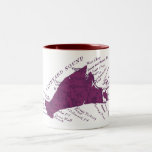 Vintages Martha's Vineyard, lila Kaffee Tasse