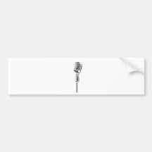 Vintages Mikrofon Auto Sticker