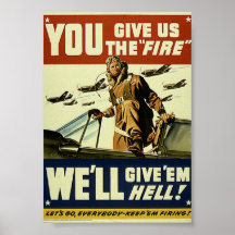 Vintages Militär gibt ihnen Höllen-Plakat