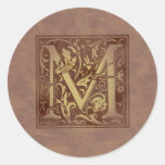Vintages Monogramm M Sticker
