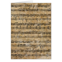 Vintages Musik-Blatt Grußkarte