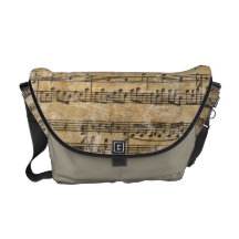 Vintages Musik-Blatt Kuriertasche