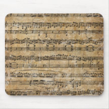 Vintages Musik-Blatt Mousepads