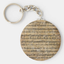 Vintages Musik-Blatt Schlüsselbänder