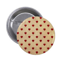 Vintages Papierpolka-Herz-Muster Anstecknadelbuttons
