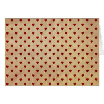 Vintages Papierpolka-Herz-Muster Karte