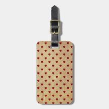 Vintages Papierpolka-Herz-Muster Koffer Anhänger