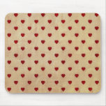 Vintages Papierpolka-Herz-Muster Mauspad