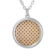 Vintages Papierpolka-Herz-Muster Schmuck