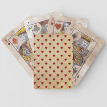 Vintages Papierpolka-Herz-Muster Spielkarten