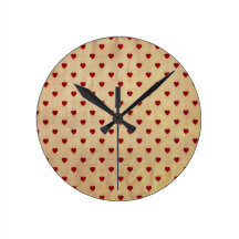 Vintages Papierpolka-Herz-Muster Uhr