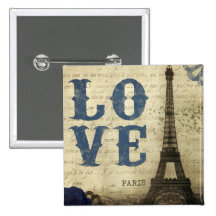 Vintages Paris Anstecknadelbutton
