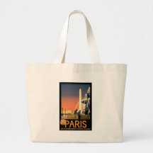 Vintages Paris Leinentaschen