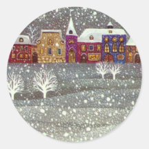 Vintages Pferdeoffener Sleigh Weihnachtsmanns eine Sticker