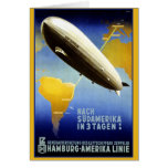 Vintages Plakat eines lenkbaren Grußkarten