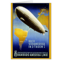 Vintages Plakat eines lenkbaren Grußkarten