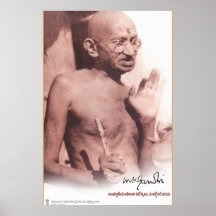 Vintages Plakat Mahatma Gandhi