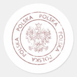 Vintages Polska Runder Sticker