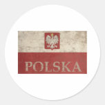 Vintages Polska Runder Sticker