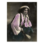 Vintages Porträt eines Sinti und Roma-Mädchens Postkarte