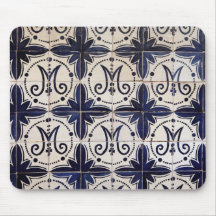 Vintages portugiesisches azulejo mousepads