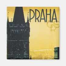 Vintages Prag-Plakat Kühlschrankmagnete