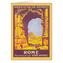 Vintages Reise-ausdrücklichplakat Roms Grußkarten