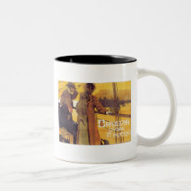 Vintages Reise-Plakat Barcelonas Teetasse