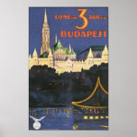 Vintages Reise-Plakat Budapests