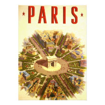 Vintages Reise-Plakat der Arc de Triomphe Paris Fr Individuelle Ankündigung