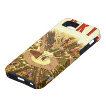 Vintages Reise-Plakat der Arc de Triomphe Paris Fr iPhone 5 Etui
