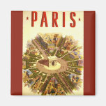 Vintages Reise-Plakat der Arc de Triomphe Paris Fr Magnete