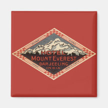 Vintages Reise-Plakat, der Mount Everest, Indien Kühlschrankmagnete