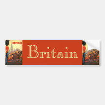 Vintages Reise-Plakat, Großbritannien, England Auto Aufkleber