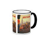 Vintages Reise-Plakat, Großbritannien, England Tee Tasse