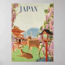 Vintages Reise-Plakat Japans
