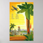 Vintages Reise-Plakat, Los Angeles, Kalifornien