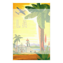 Vintages Reise-Plakat, Los Angeles, Kalifornien Druckpapiere