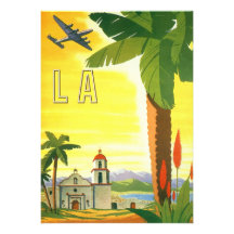 Vintages Reise-Plakat, Los Angeles, Kalifornien Personalisierte Ankündigungen