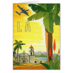Vintages Reise-Plakat, Los Angeles, Kalifornien Karte