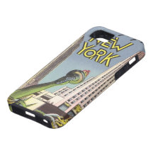 Vintages Reise-Plakat, New- York CitySehenswürdigk Etui Fürs iPhone 5