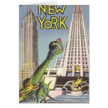 Vintages Reise-Plakat, New- York CitySehenswürdigk Grußkarten