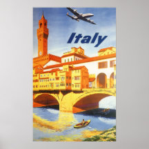 Vintages Reise-Plakat, Volterra Italien Brücken-Fl