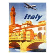 Vintages Reise-Plakat, Volterra Italien Brücken-Fl Postkarten