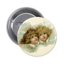 Vintages religiöses Weihnachten, viktorianische En Button
