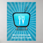 Vintages Retro Fernsehfernsehplakat